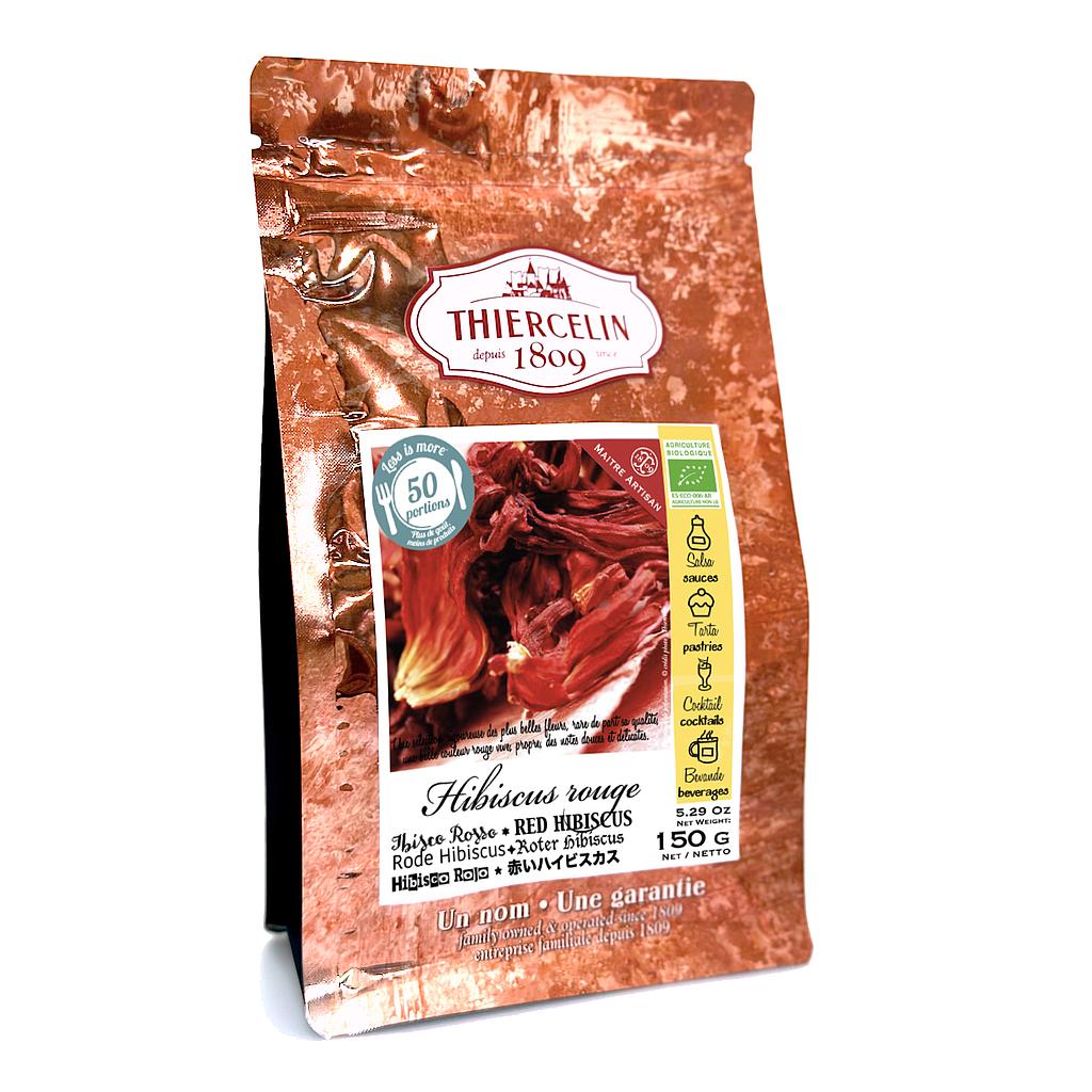ORGANIC RED HIBISCUS, dried flowers, from organic farming, 150 g reclosable zip bag 