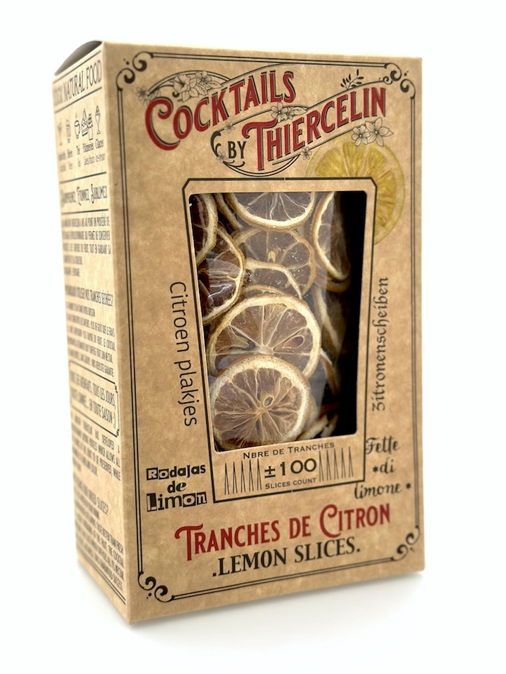 CITRON JAUNE, tranches séchées pour boissons et décors sucrés, boîte carton 200 g