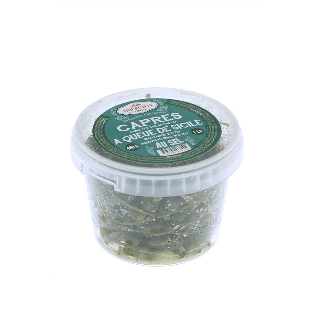 CAPRES A QUEUE AU SEL, entières, seau/x, 450 g