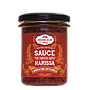 HARISSA SAUS MET ROOS, ambachtelijke saus met een vleugje roos, huisgemaakt, glazen pot van 170 g